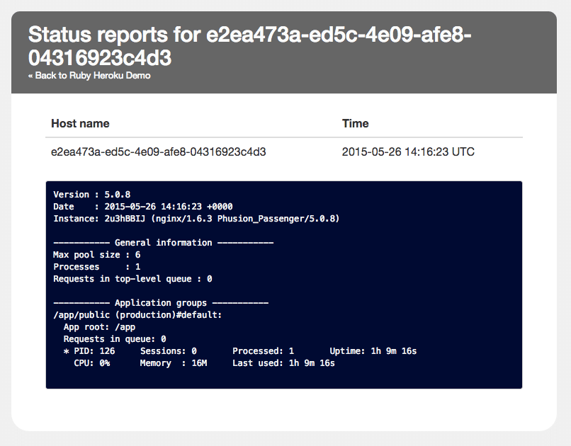 Heroku and Passenger: focus on the app performance